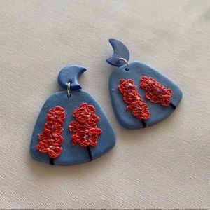 Polymer clay earring